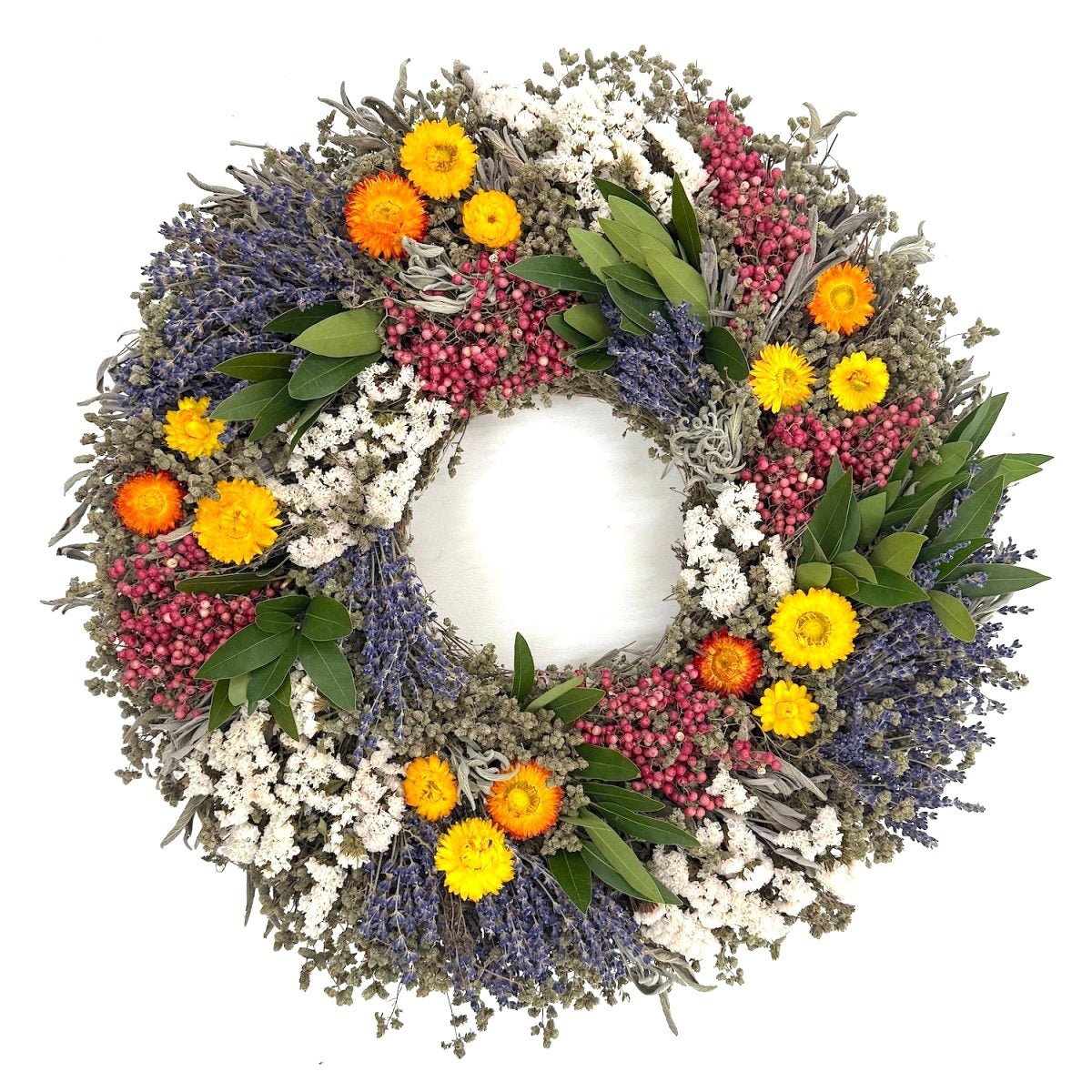 Carols Commemorative Herb Lavender Wreath Handmade by Creekside Farms