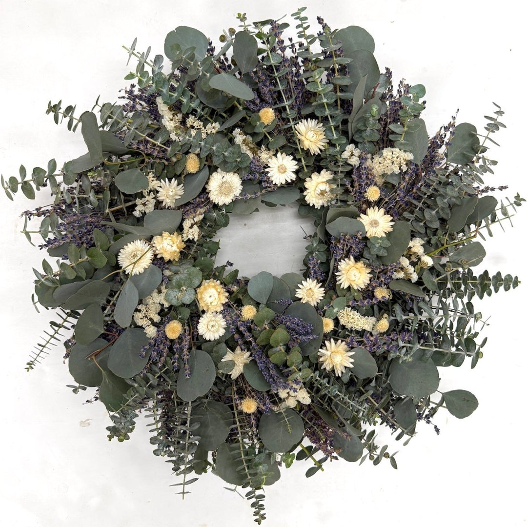 Eucalyptus and Lavender Floral Wreath - Creekside Farms A beautiful combination of fragrant and fresh eucalyptus and lavender wreath 18" & 20"
