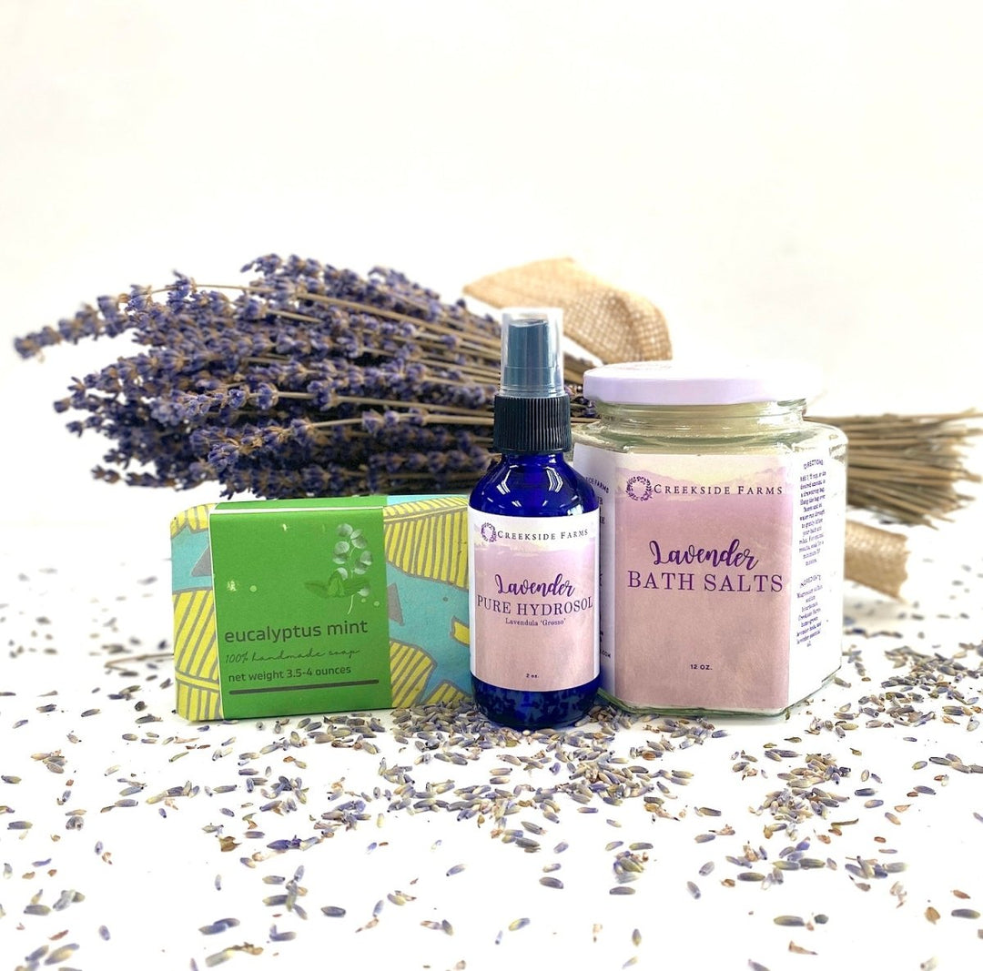 Mint Lavender Gift Set - Creekside Farms A wonderful mix of soothing lavender and brightening Eucalyptus to add to your home.