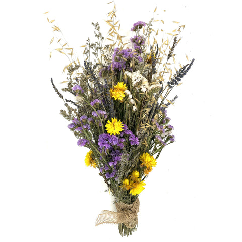 Dried Meadow Bouquet - Creekside Farms Beautiful bouquet of bay, statice and ammobium 21" tall