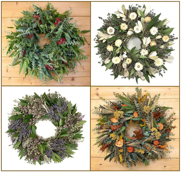 Fresh Natural Seasonal Wreath Subscription Handmade by Creekside Farms