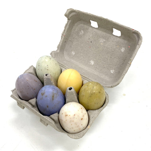 French Egg Soaps - Creekside Farms Fragrant mix of hard-milled egg shaped soaps 6 count