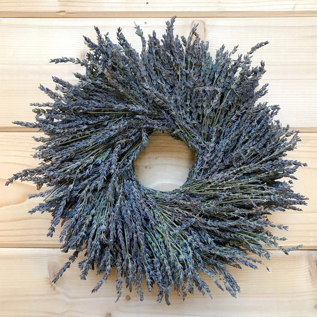 Lavender Wreath - Creekside Farms Wonderfully fragrant dried natural lavender wreath 16"