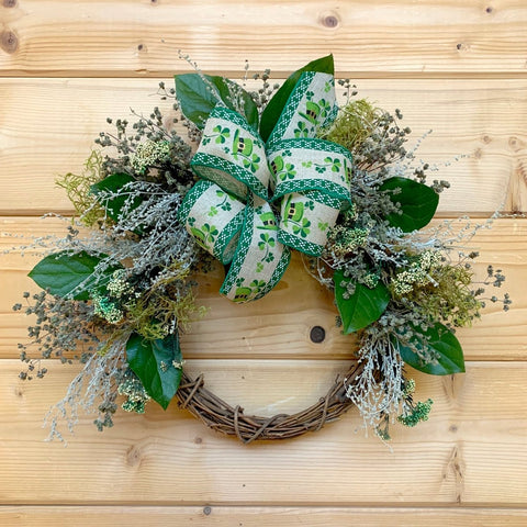 St. Patrick’s Day Wreath - Creekside Farms Celebrate St. Patrick's Day with this festive wreath 18"