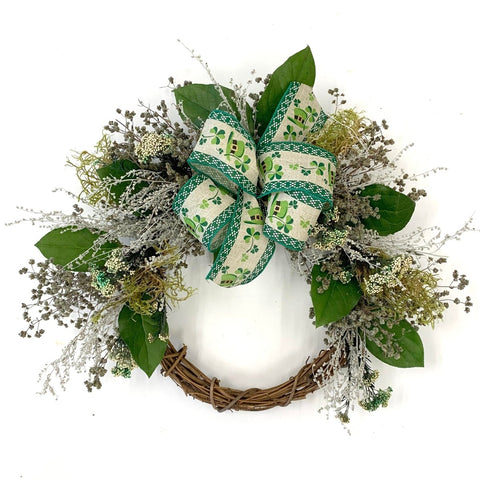 St. Patrick’s Day Wreath - Creekside Farms Celebrate St. Patrick's Day with this festive wreath 18"